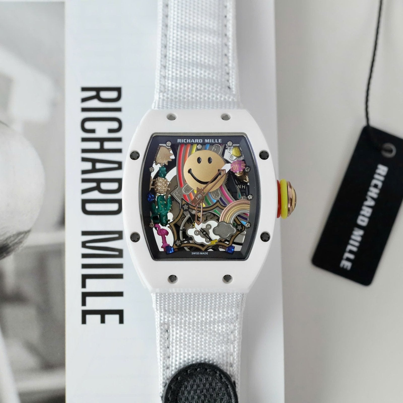 Richard Mille Watch RM88 Smiley White Ceramic 42mm
