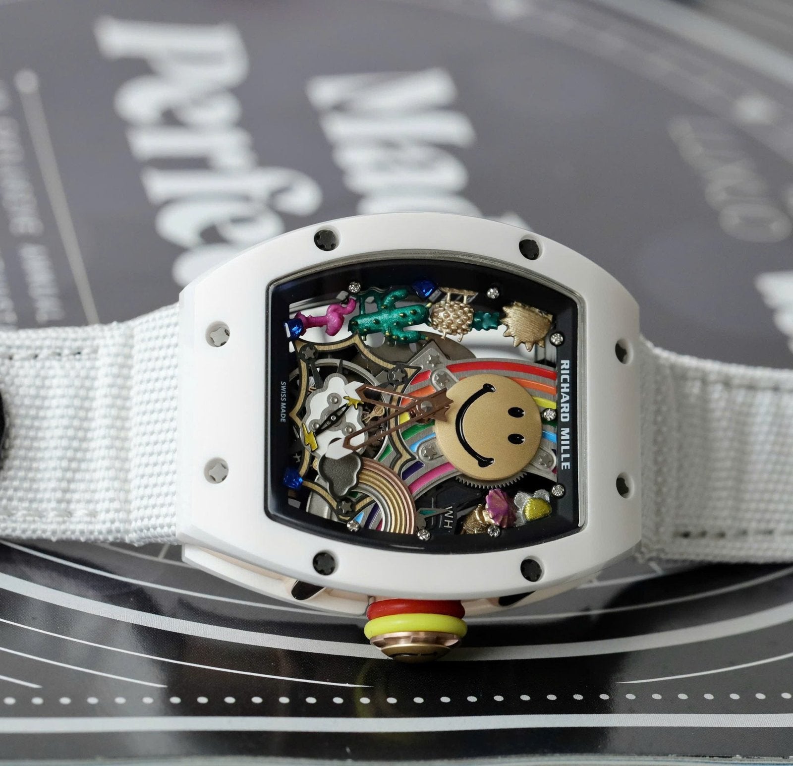 Richard Mille Watch RM88 Smiley White Ceramic 42mm