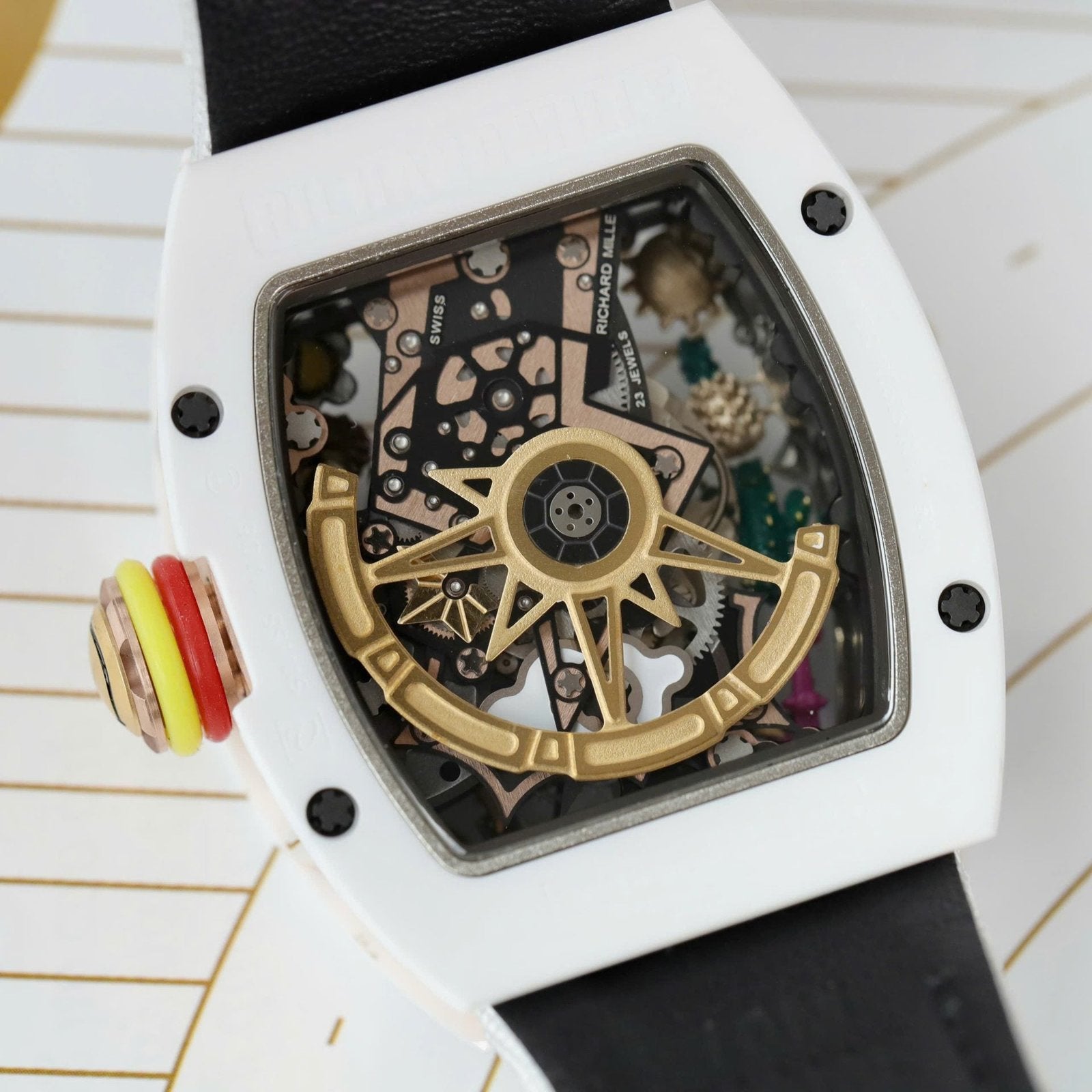 Richard Mille Watch RM88 Smiley White Ceramic 42mm