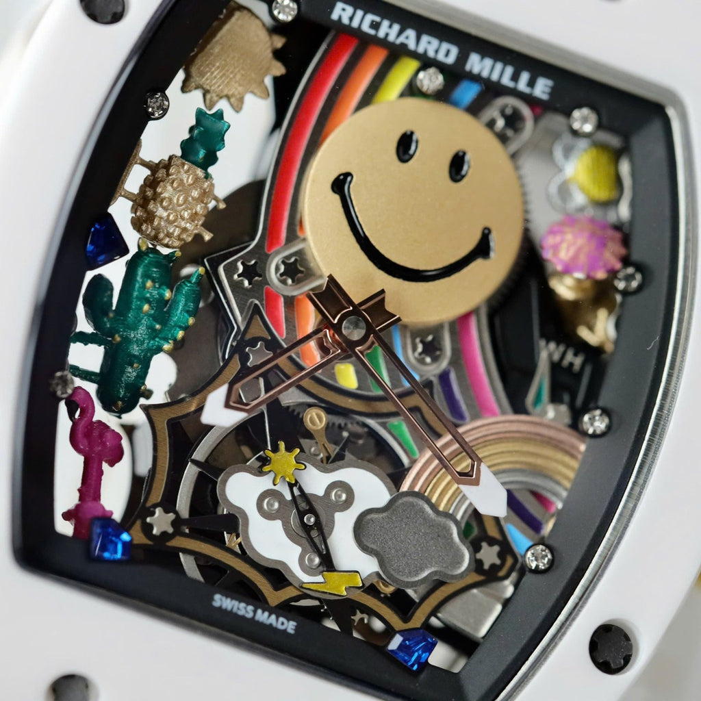 Richard Mille Watch RM88 Smiley White Ceramic 42mm