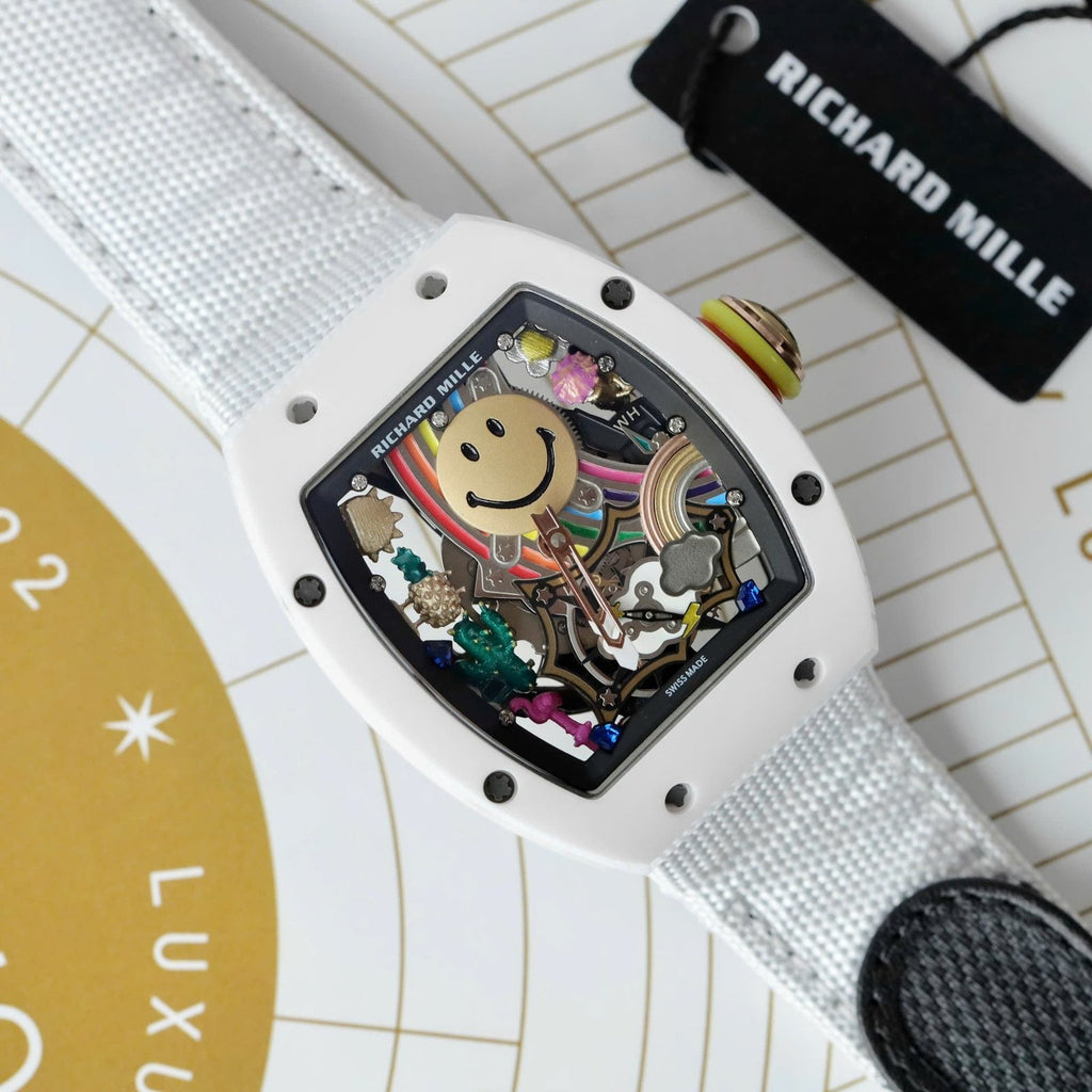 Richard Mille Watch RM88 Smiley White Ceramic 42mm