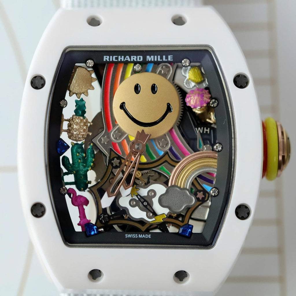 Richard Mille Watch RM88 Smiley White Ceramic 42mm