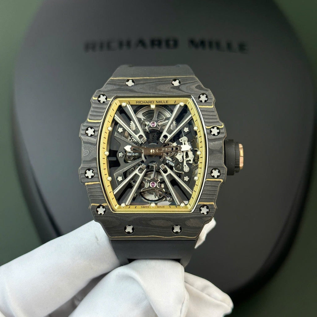 Richard Mille Tourbillon RM12-01  Watch Carbon Super Light 39.3x48mm