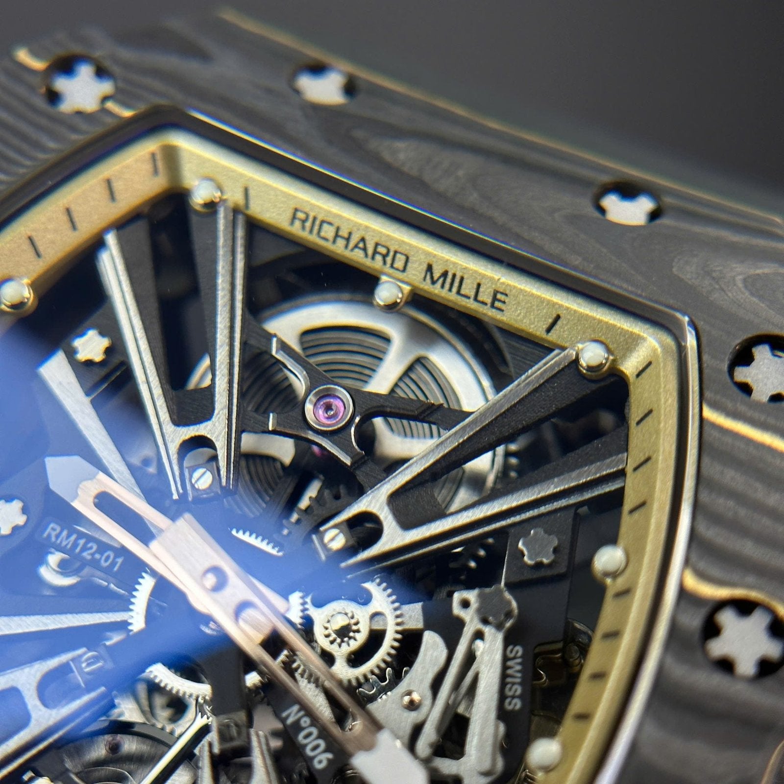 Richard Mille Tourbillon RM12-01  Watch Carbon Super Light 39.3x48mm