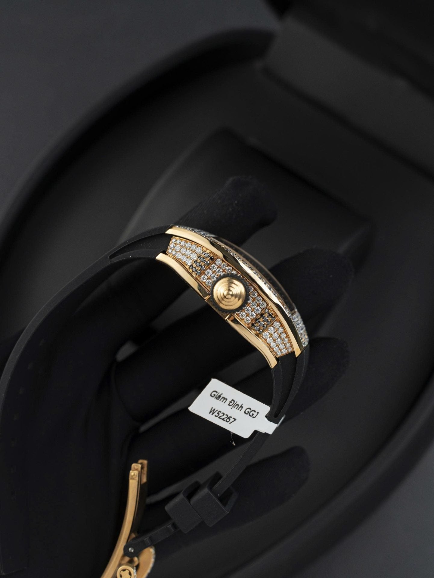 Richard Miller RM007 Watch 18K Gold Wrapped + Moissanite Diamonds 36mm