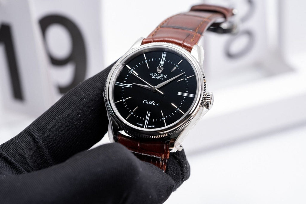 Rolex Cellini 50509 Watch Leather Strap 39mm