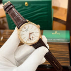 Rolex Cellini 50525 Watch Rose Gold Brown Strap 39mm