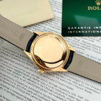Rolex Cellini Date 50515 Gold Wrapped Watch Leather Strap 39mm