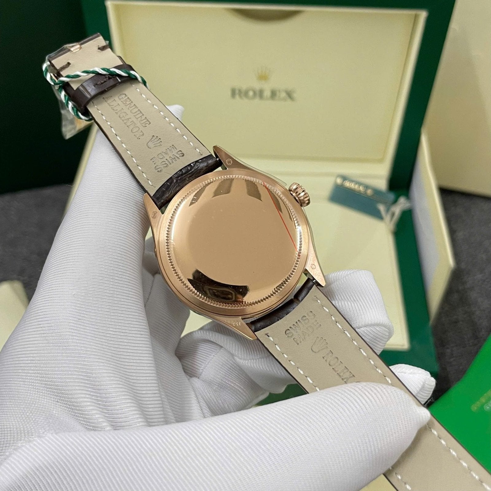 Rolex Cellini Moonphase 50535 Watch Leather Strap 39mm
