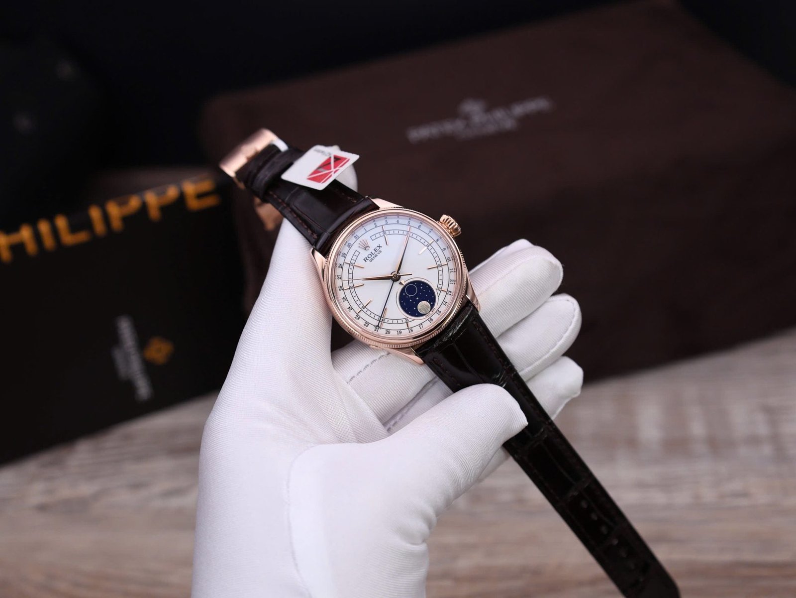 Rolex Cellini Moonphase Watch Gold Wrapped 39mm