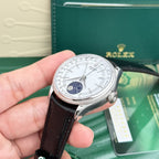Rolex Watch Cellini Moonphase Dial White 39mm