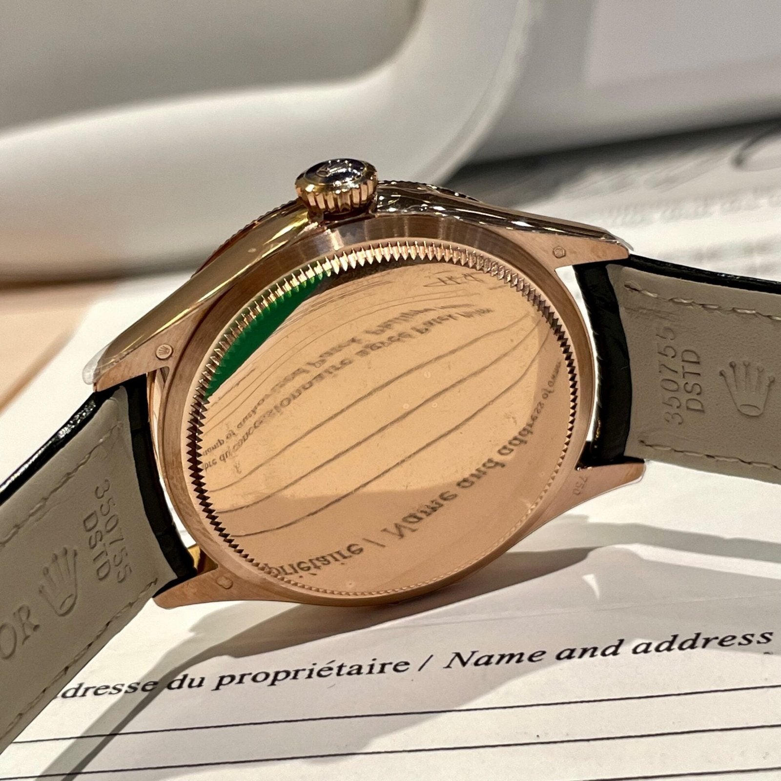 Rolex Cellini Time 50505  Watch Leather Strap 39mm