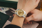 Rolex Watch Date Just 126233 Yellow Champagne Fluted Dial Gold Wrapped 36mm