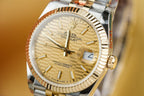 Rolex Watch Date Just 126233 Yellow Champagne Fluted Dial Gold Wrapped 36mm