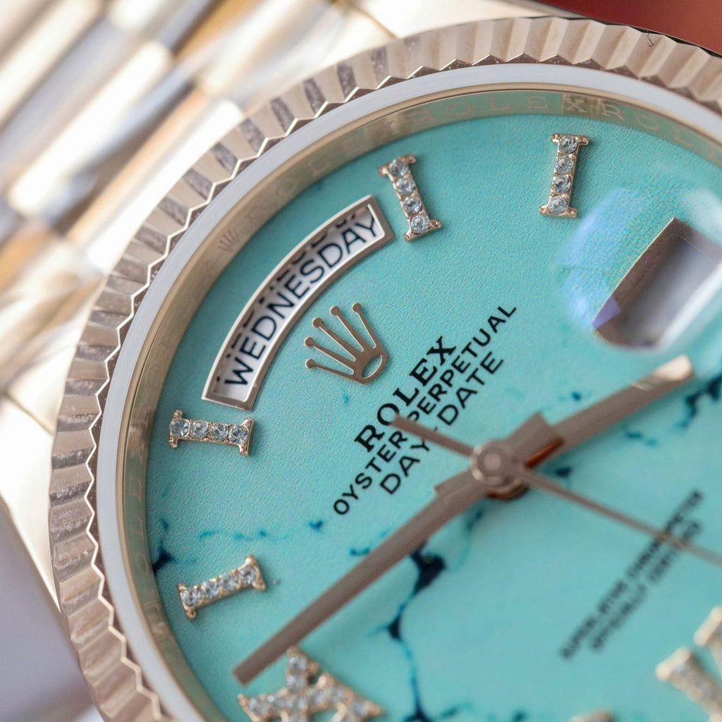 Rolex Watch Day-Date 128238 Dial Turquoise Gold Wrapped 36mm