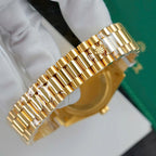 Rolex Day-Date Watch 18K Gold Wrapped + Moissanite Diamonds 36mm