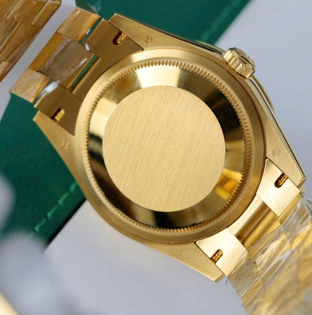 Rolex Day-Date Watch 18K Gold Wrapped + Moissanite Diamonds 36mm