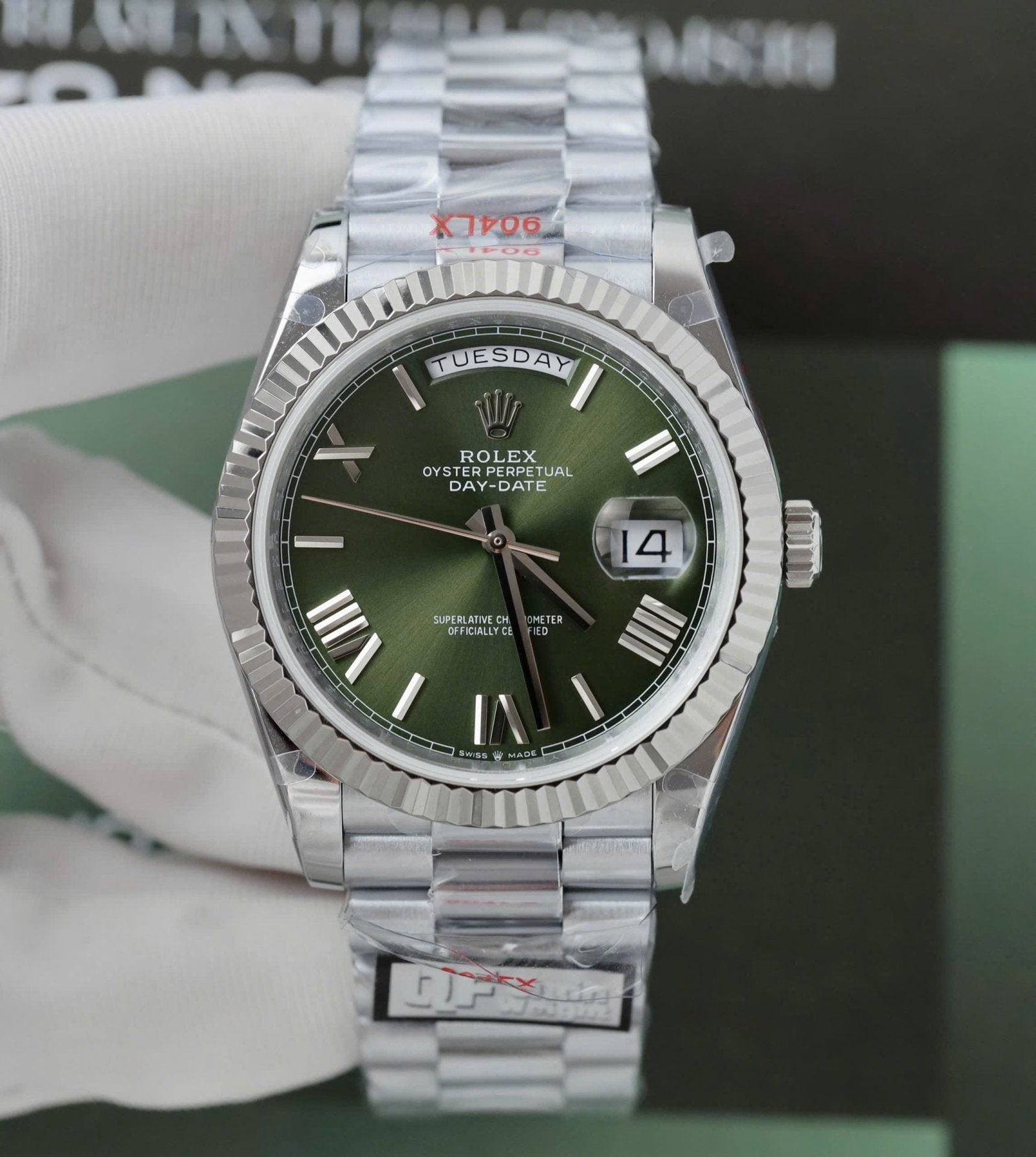 Rolex Watch Day-Date Green Dial 40mm