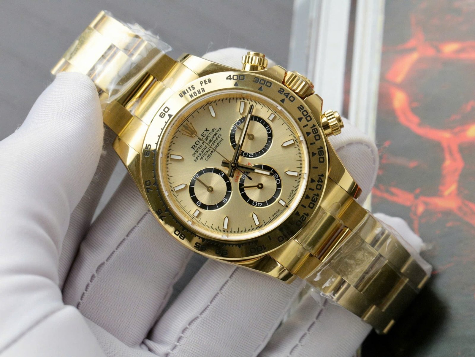 Rolex Watch Daytona 126508 Yellow Dial Oyster Strap 40mm