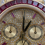 Rolex Cosmograph Daytona 126598TRU Watch 18K Solid Gold + Ruby + Natural Diamonds 40mm