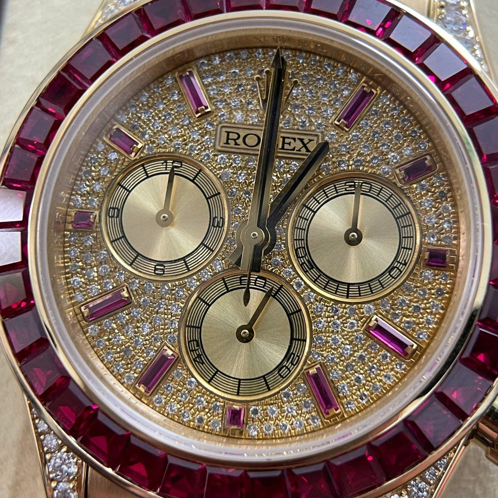 Rolex Cosmograph Daytona 126598TRU Watch 18K Solid Gold + Ruby + Natural Diamonds 40mm