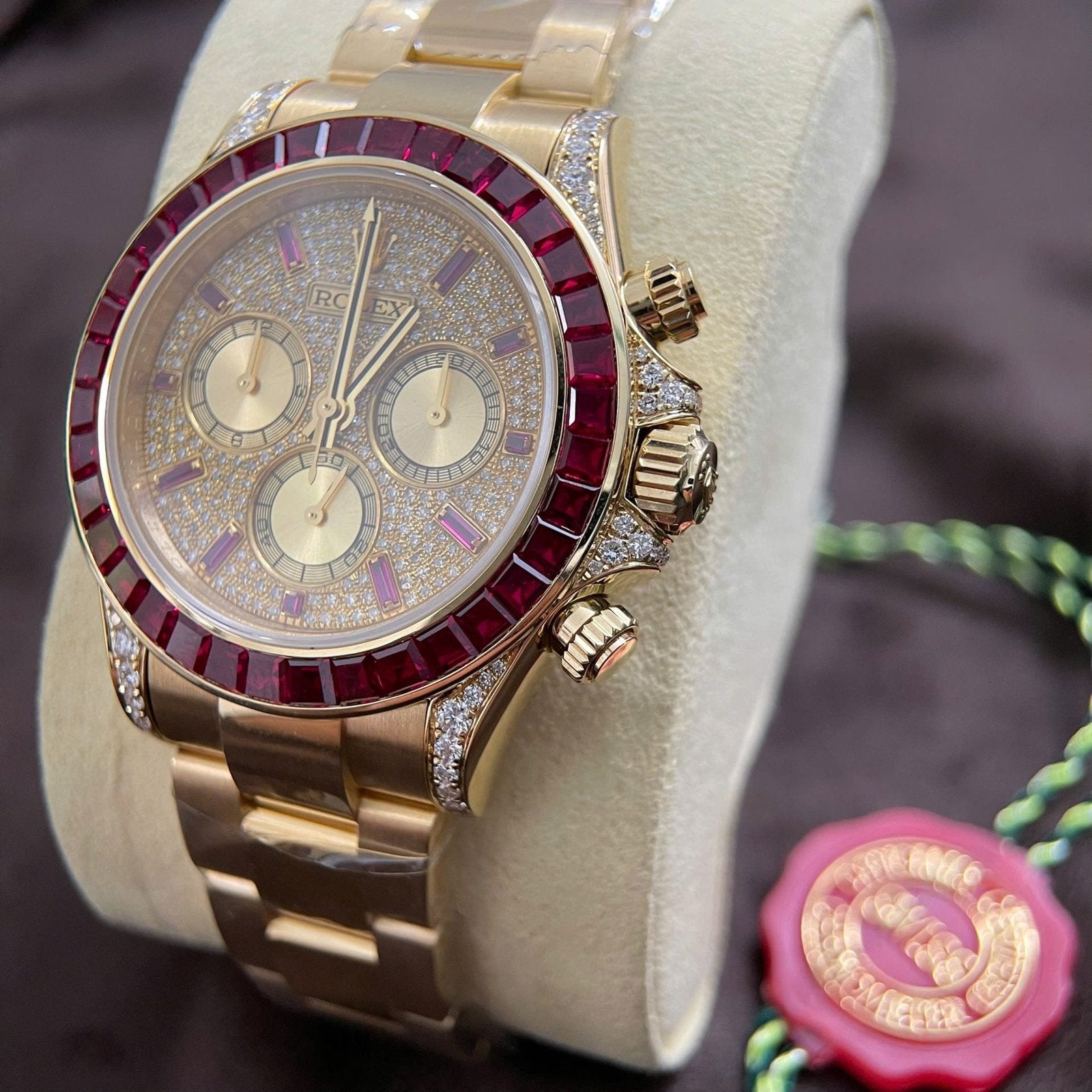 Rolex Cosmograph Daytona 126598TRU Watch 18K Solid Gold + Ruby + Natural Diamonds 40mm