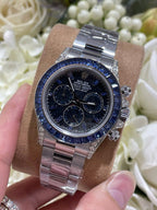Rolex Daytona 126599TSA Watch 18K Gold Wrapped + Synthetic Blue Sapphire 40mm