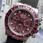 Rolex Watch Daytona 116519 Dial Rubellite Rubber Strap 40mm