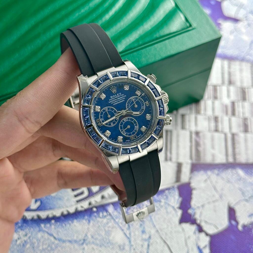 Rolex Watch Daytona 116519 Sodalite Dial Rubber Strap 40mm