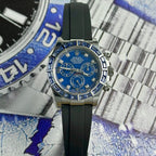 Rolex Watch Daytona 116519 Sodalite Dial Rubber Strap 40mm
