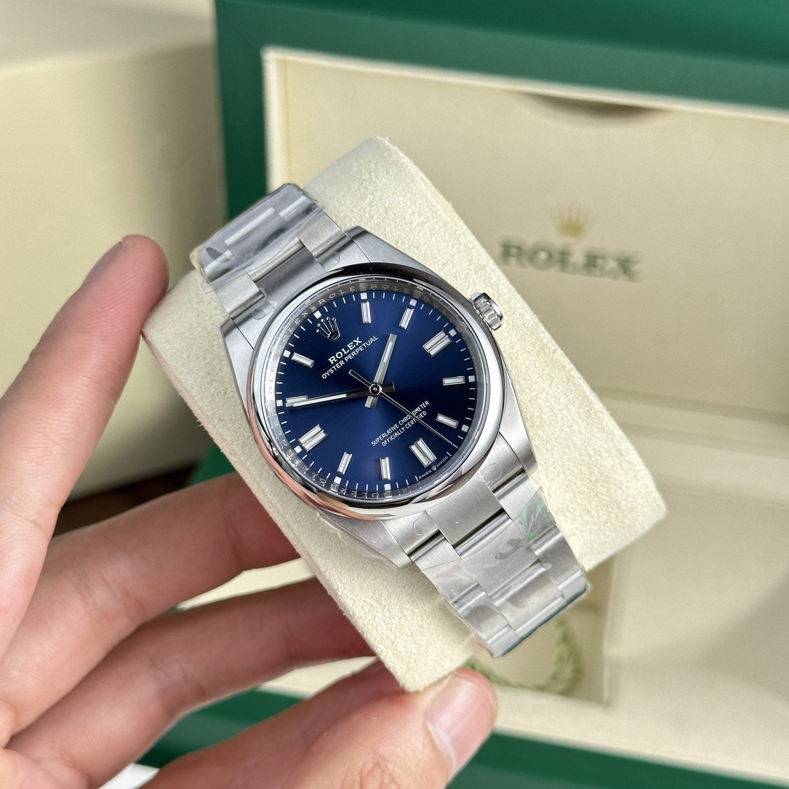 Rolex Watch Oyster Perpetual 126000 Blue Dial 36mm