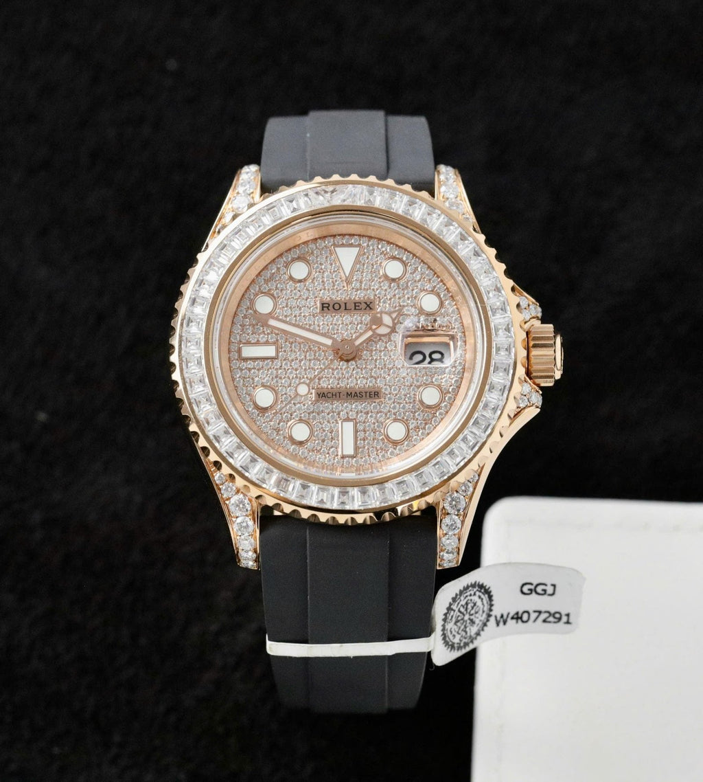 Rolex Yacht Watch Gold Wrapped + Moissanite Diamonds 40mm