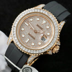Rolex Yacht Watch Gold Wrapped + Moissanite Diamonds 40mm