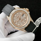 Rolex Yacht Watch Gold Wrapped + Moissanite Diamonds 40mm