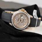 Rolex Yacht Watch Gold Wrapped + Moissanite Diamonds 40mm