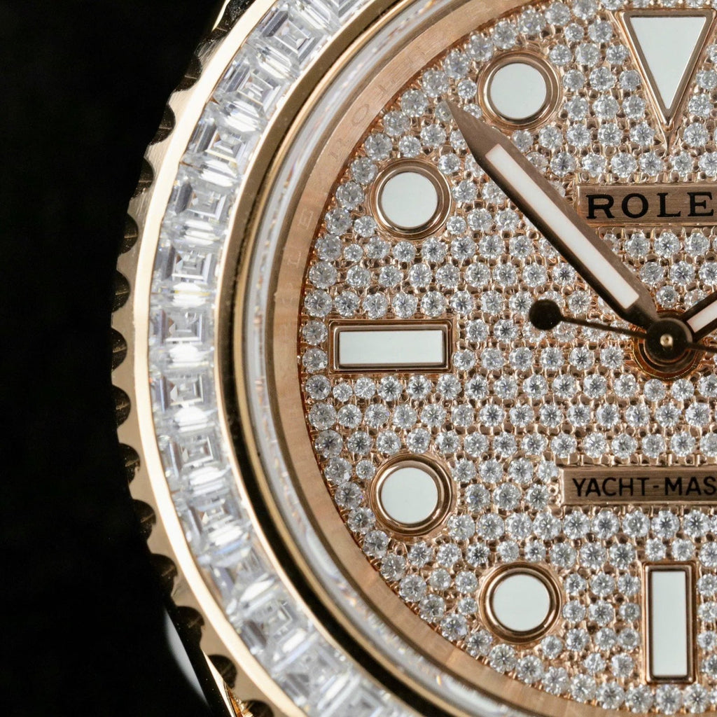 Rolex Yacht Watch Gold Wrapped + Moissanite Diamonds 40mm