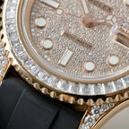Rolex Yacht Watch Gold Wrapped + Moissanite Diamonds 40mm