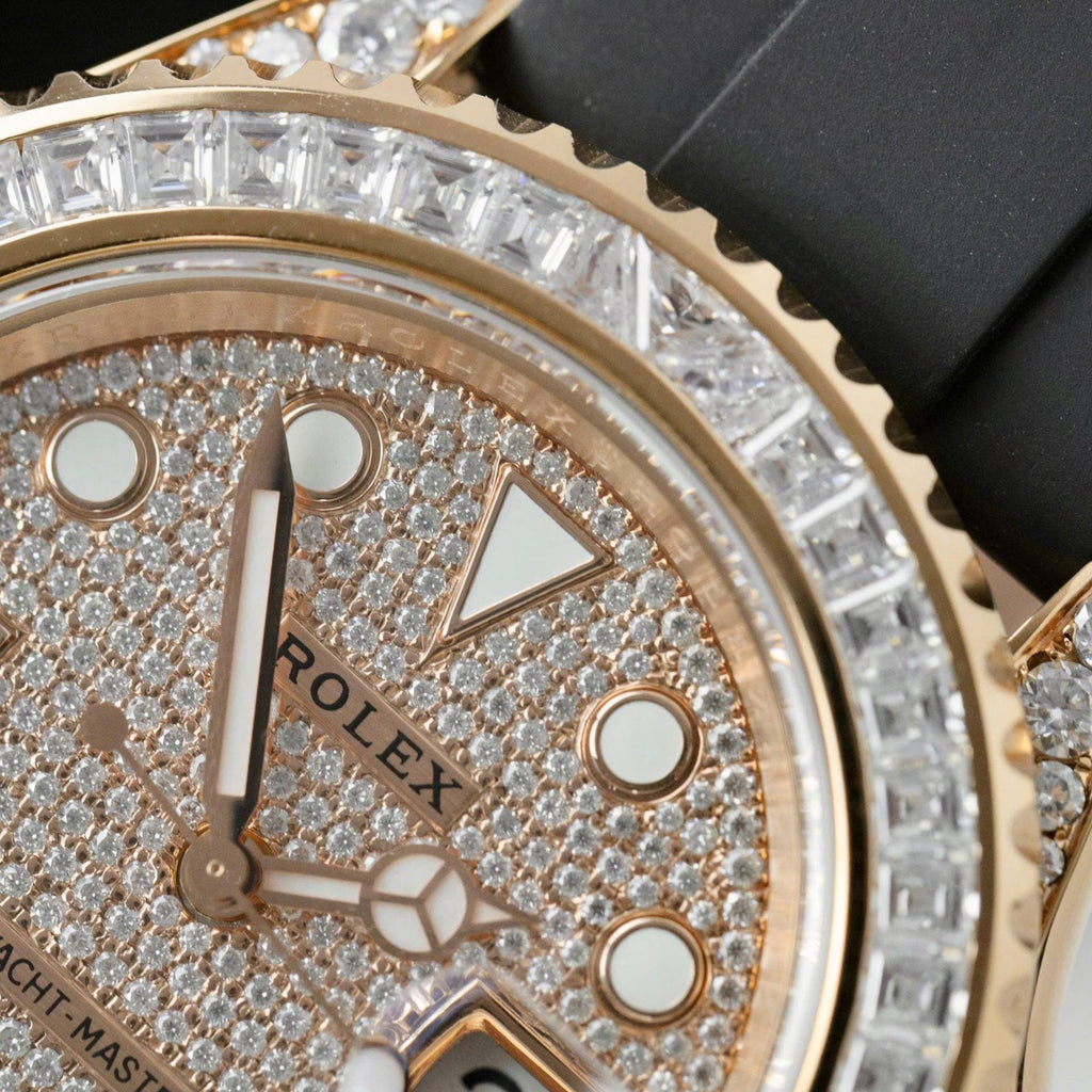 Rolex Yacht Watch Gold Wrapped + Moissanite Diamonds 40mm