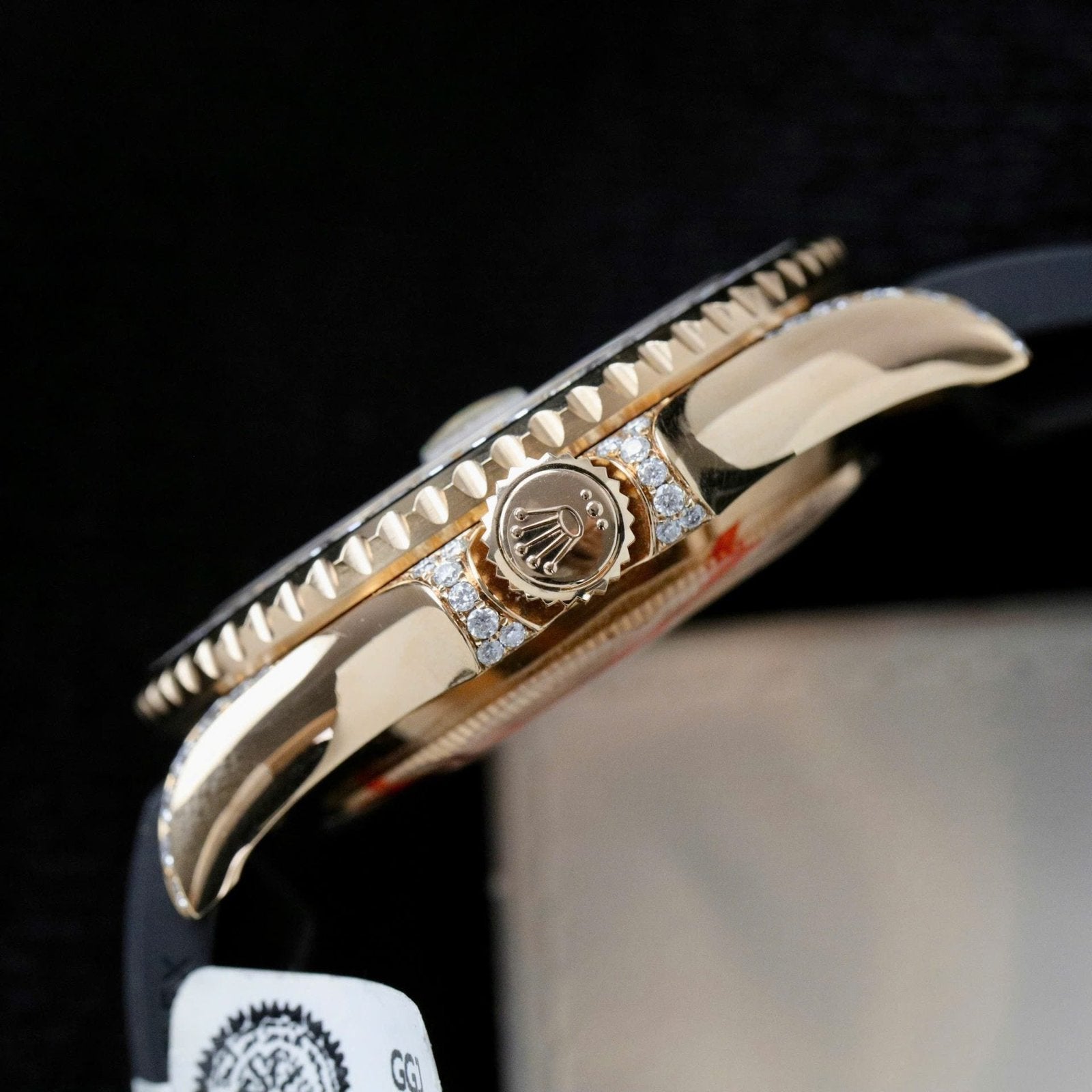 Rolex Yacht Watch Gold Wrapped + Moissanite Diamonds 40mm