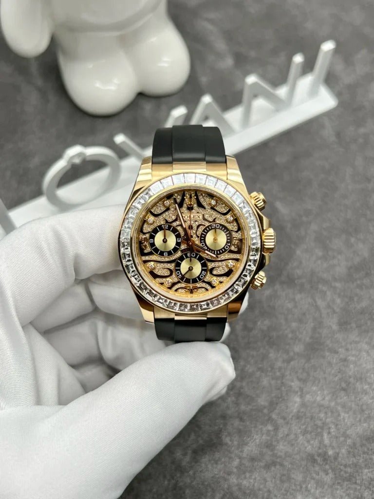 Rolex Solid Gold Watch and Diamonds Daytona 116588TBR 40mm