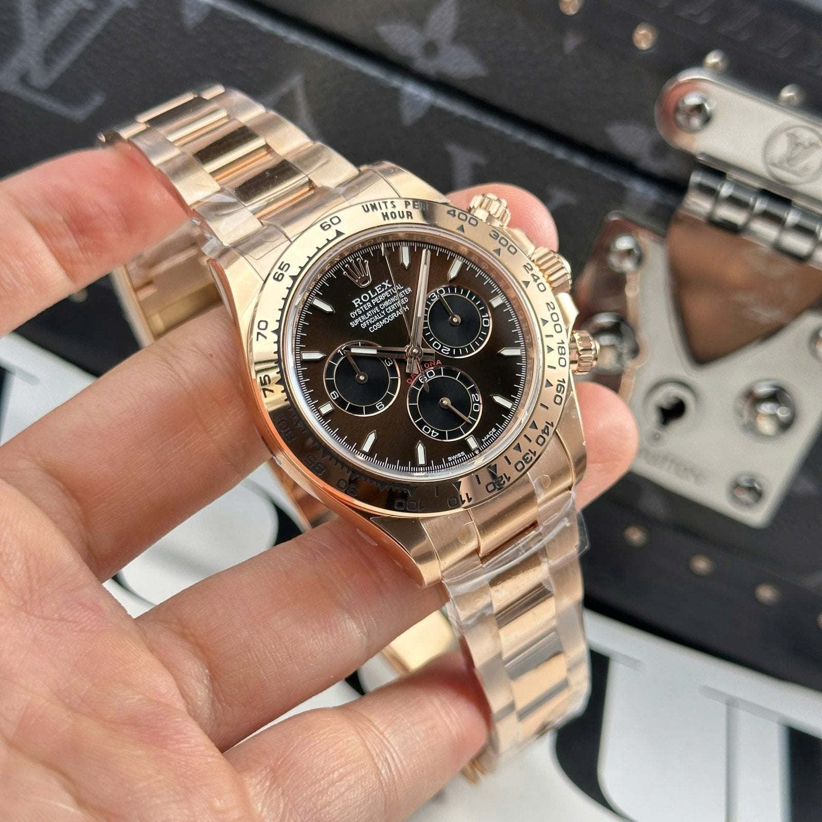 Rolex Cosmograph Daytona 126508 Watch Chocolate Dial Oyster Strap 40mm