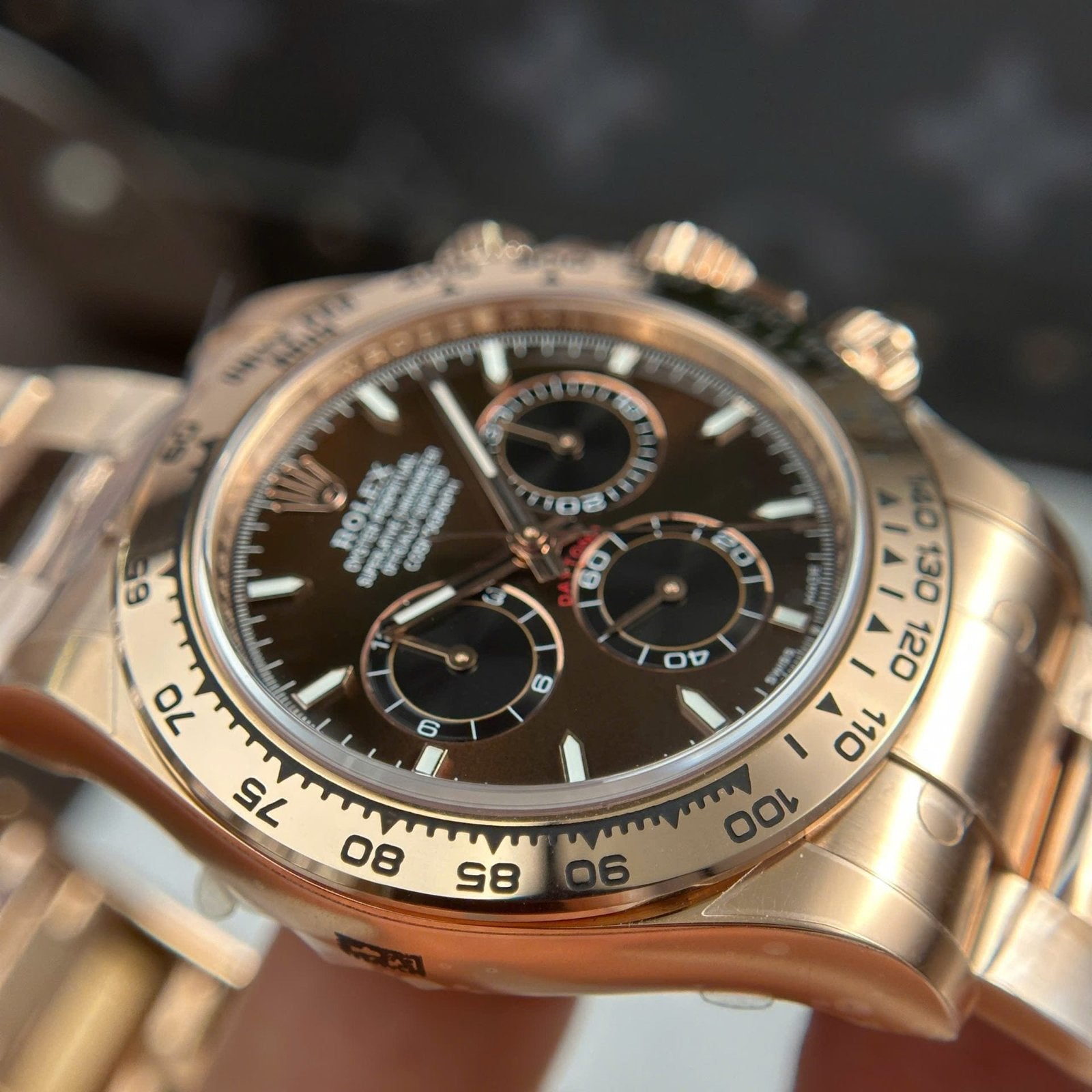 Rolex Cosmograph Daytona 126508 Watch Chocolate Dial Oyster Strap 40mm
