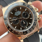Rolex Cosmograph Daytona 126515 Watch Chocolate Dial Rubber Strap 40mm