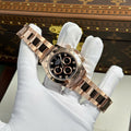 Rolex Cosmograph Daytona Dial Black Gold Wrapped Watch 40mm