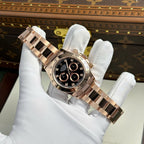 Rolex Cosmograph Daytona Dial Black Gold Wrapped Watch 40mm