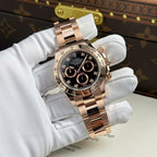 Rolex Cosmograph Daytona Dial Black Gold Wrapped Watch 40mm