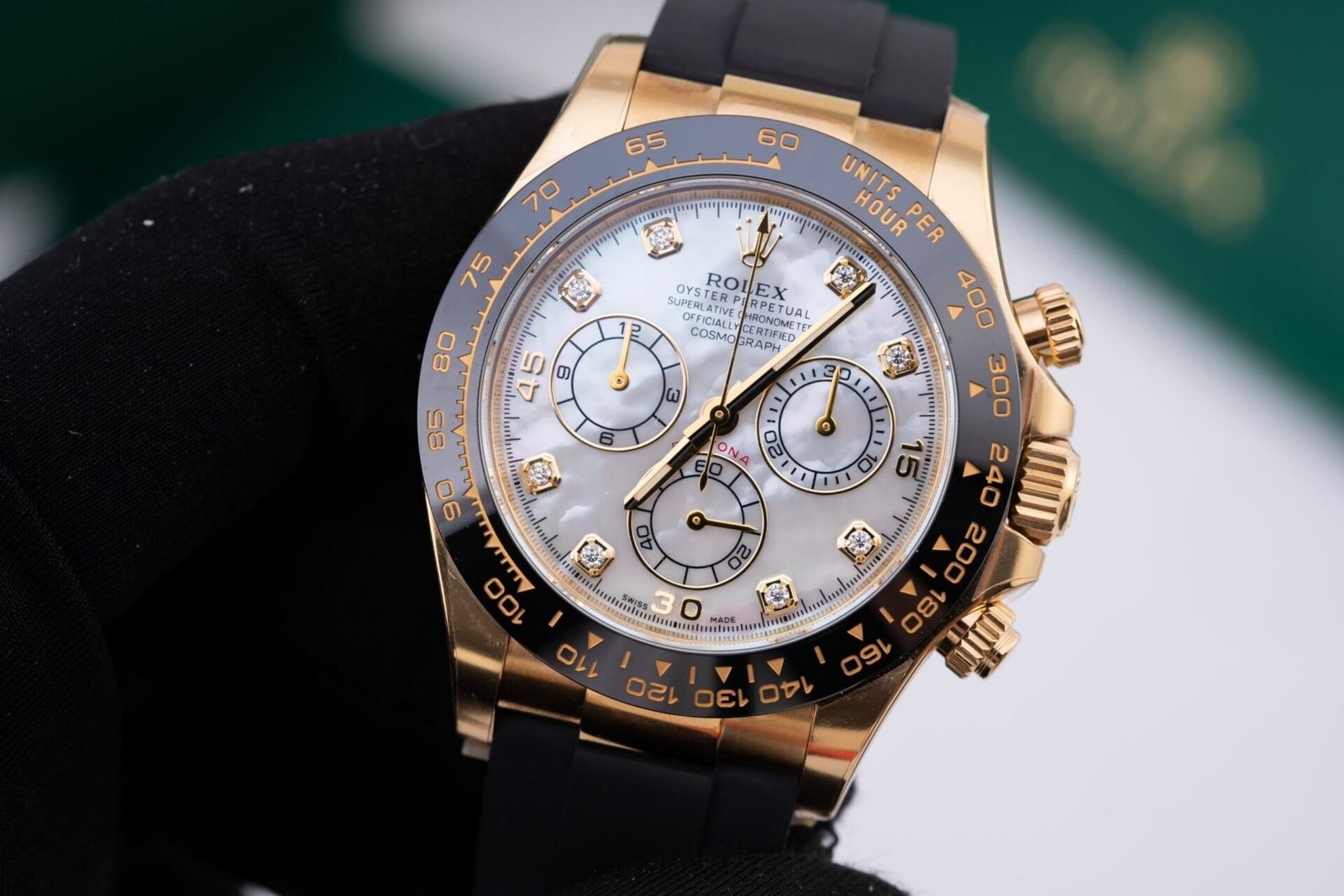Rolex Cosmograph Daytona  Mother Of Pearl &amp; Moissanite Diamonds Dial 40mm