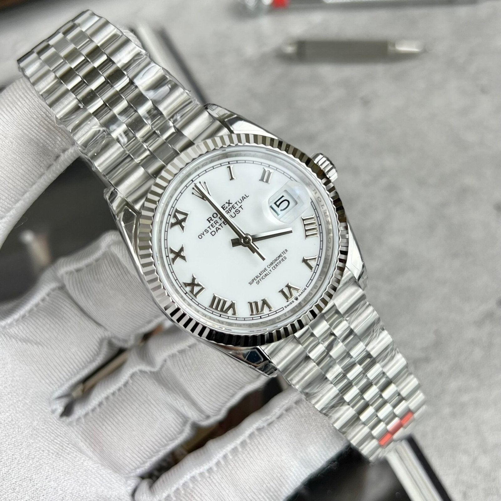 Rolex Date Just 126234 Watch White Dial 36mm
