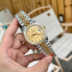 Rolex DateJust 126283RBR Palm Leaf Dial Gold Watch 41mm