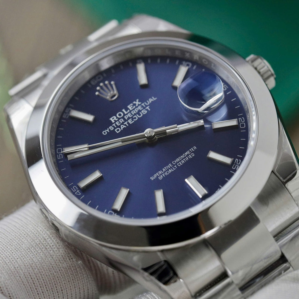Rolex DateJust 126300 Watch Dial Blue Oyster Strap 41mm
